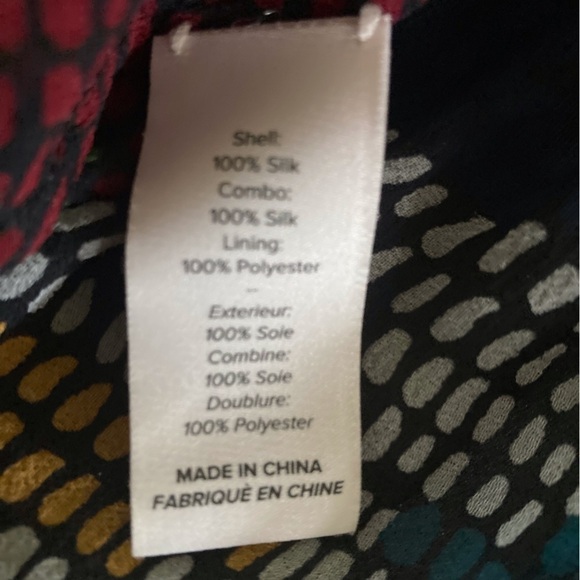 Cinq a Sept Blouse Long Sleeve Print Silk Chiffon Top - Picture 5 of 9